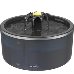 LABEKA: fuente-agua-gatos-doble-filtracion-2-5l, agua fresca para felinos en casa.