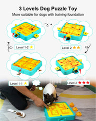 LACCEN Juguete puzzle perro nivel-3 – cajas móviles para enseñar paciencia y enfoque