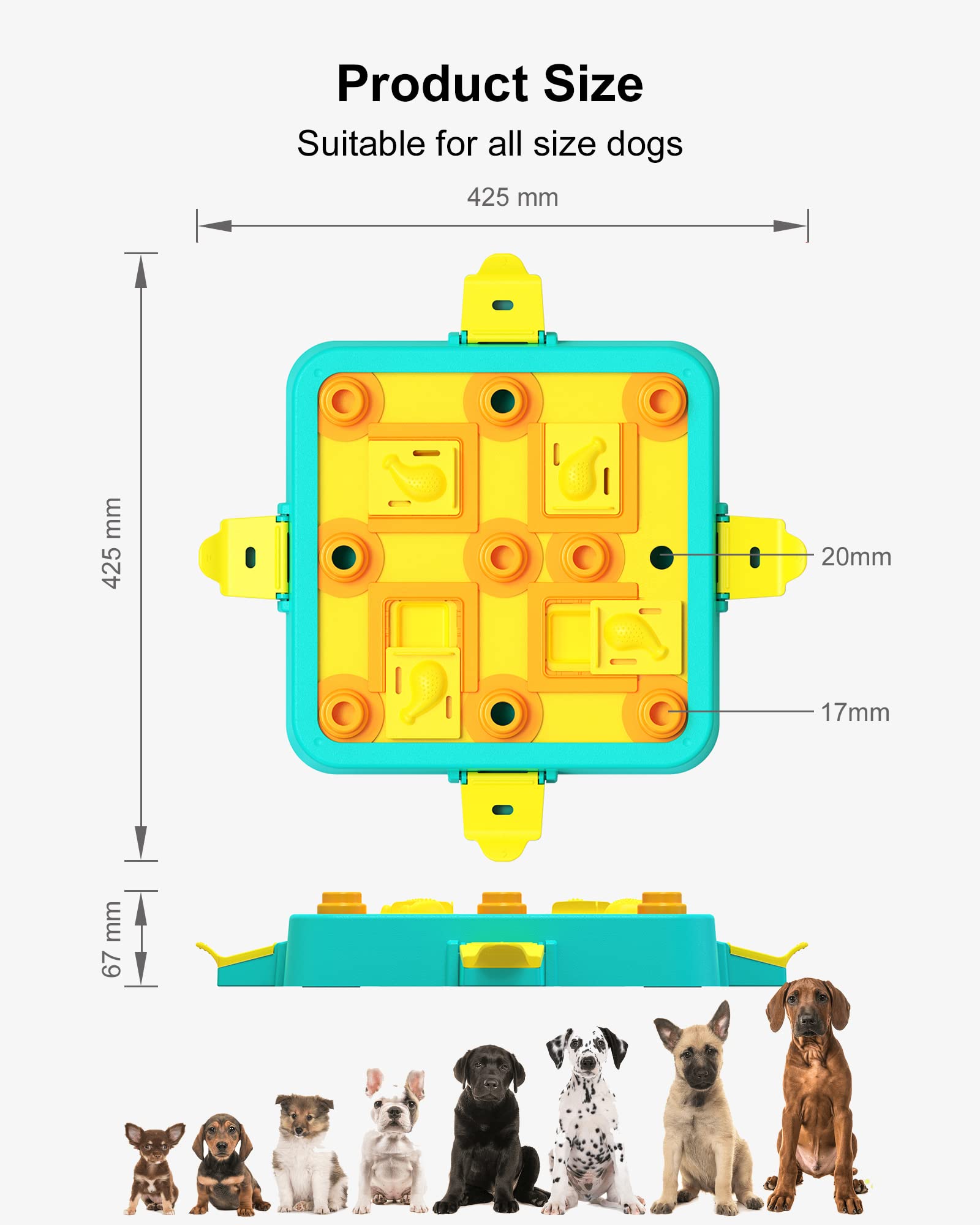 LACCEN Juguete puzzle perro nivel-3 – material seguro para uso diario