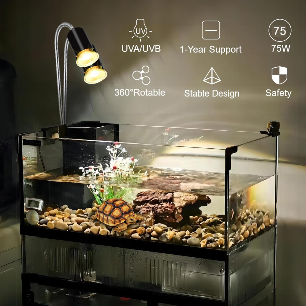 Lachesan luz UVA para reptiles en terrario