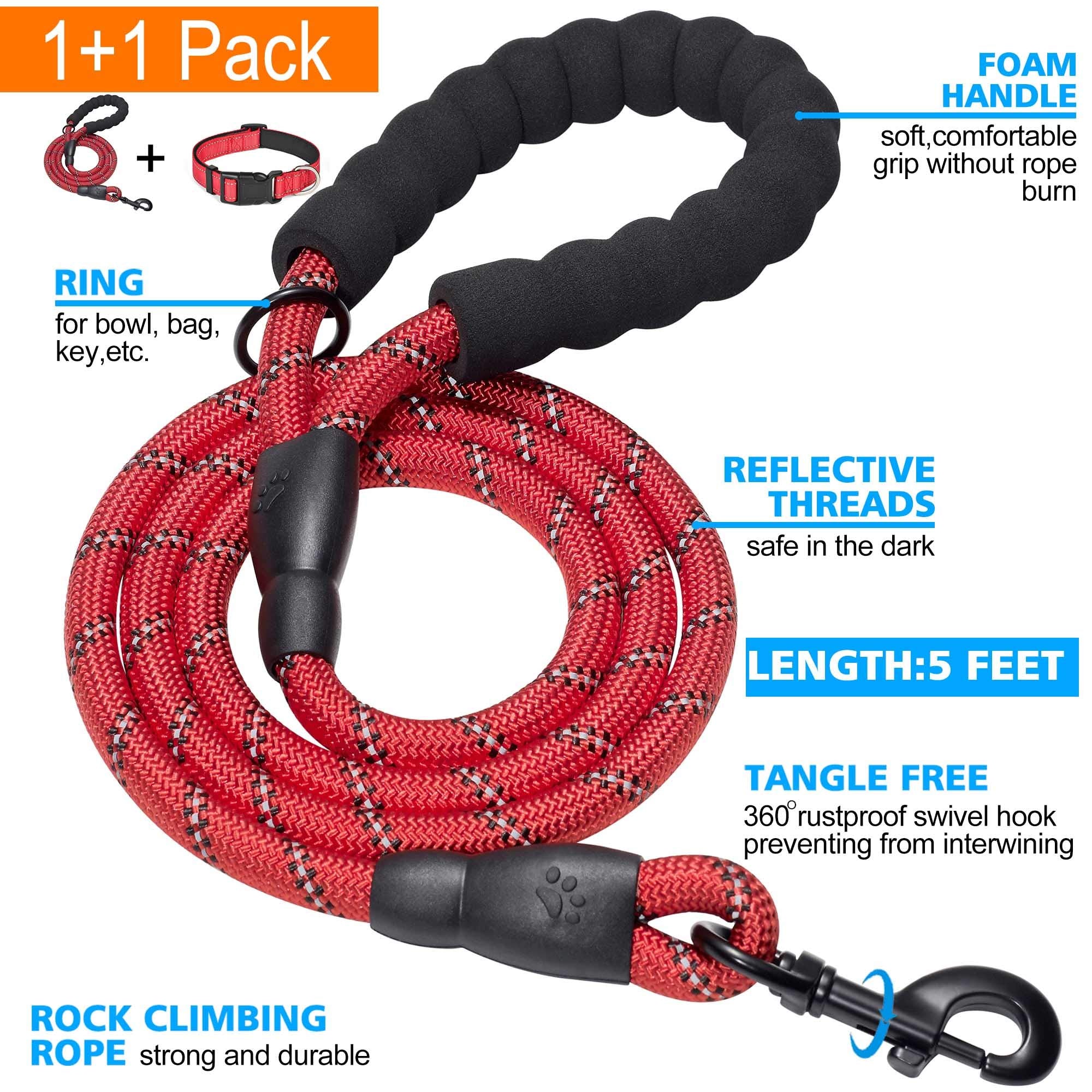 Collar Ladoogo de nylon duradero para paseos diarios