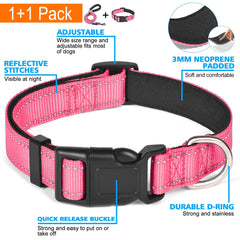 Ladoogo collar con forro de neopreno rosa para cuello suave.