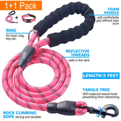 Collar Ladoogo ajustable en nylon para perros de diferentes tamaños.