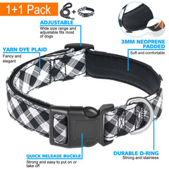 Ladoogo collar ajustable de nylon facilita ponerse y ajustar