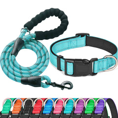 Ladoogo collar reflectivo con neopreno azul para mayor visibilidad nocturna