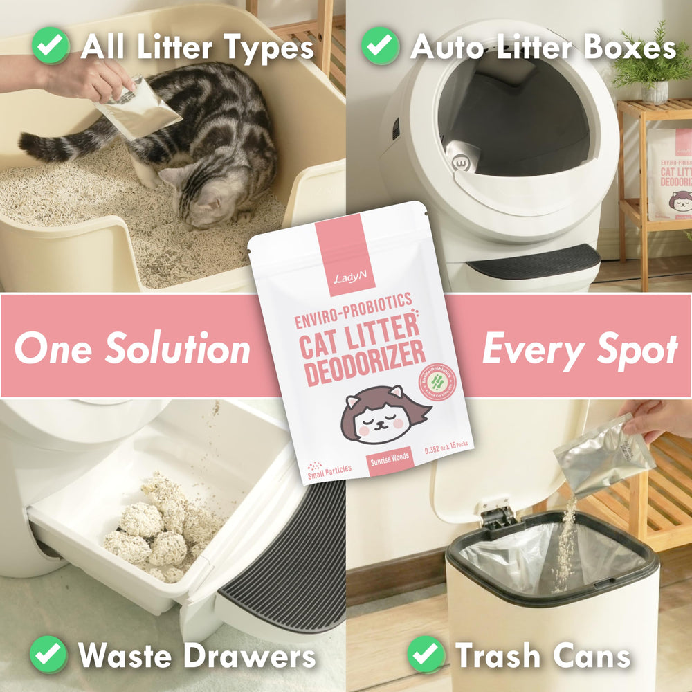 Lady N contiene probióticos para control de olores con tecnología catiónica.