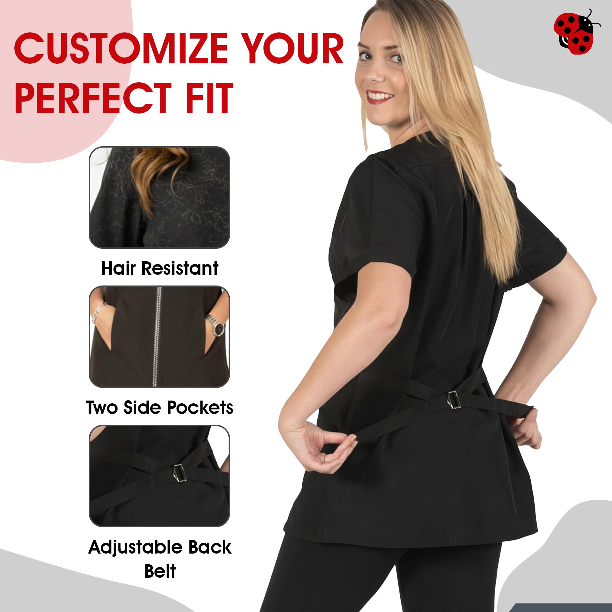 Ladybird Line 460, bolsillos laterales para herramientas y accesorios.