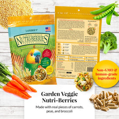 LAFEBER'S Nutri-Berries para loros, verduras del jardín, zanahoria y brócoli.