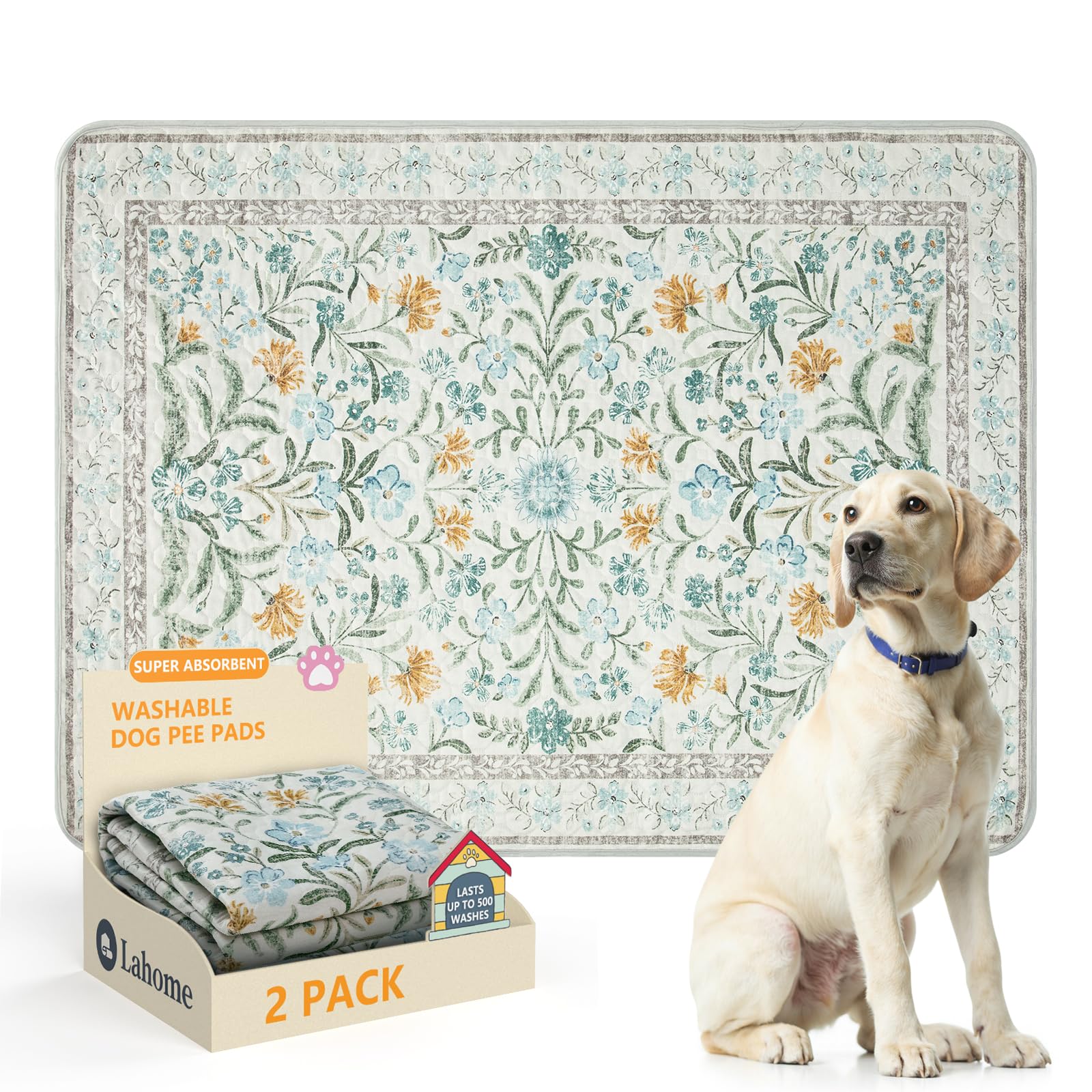Lahome almohadilla para perros con absorción rápida, ideal para entrenamiento y protección del suelo.
