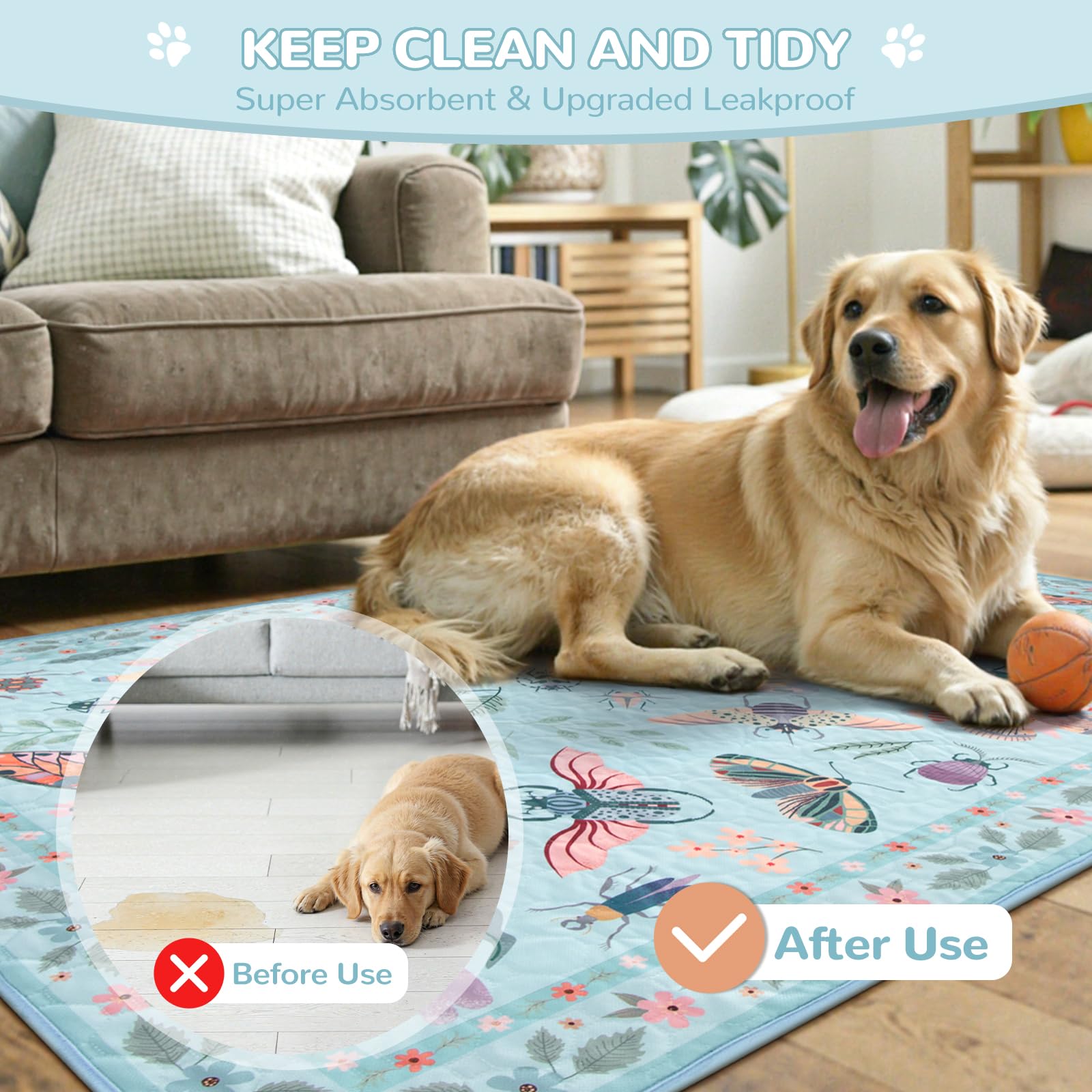 Lahome almohadilla para perros, tejido panal y alta absorción.