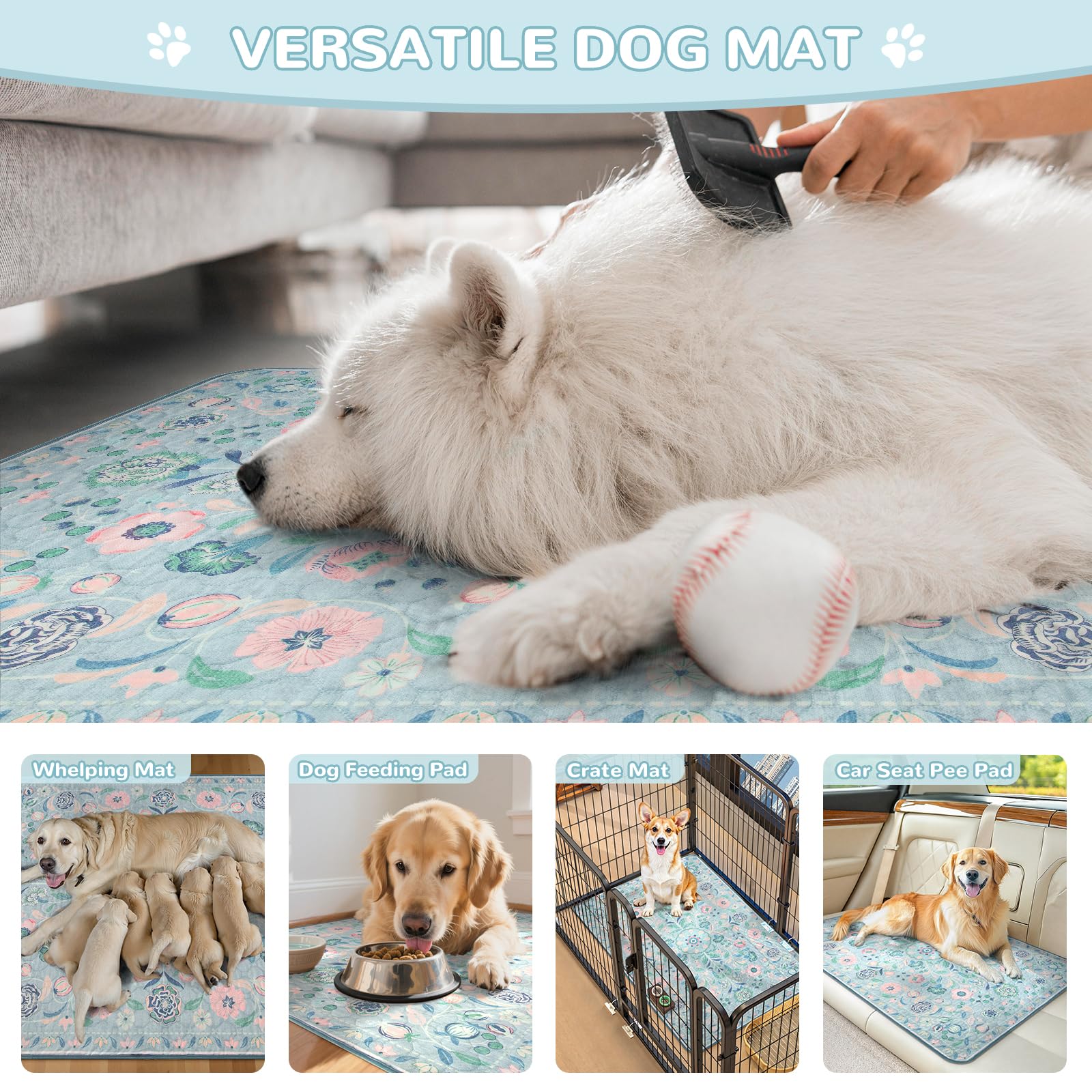 Lahome base antideslizante con agarre de silicona para perros.
