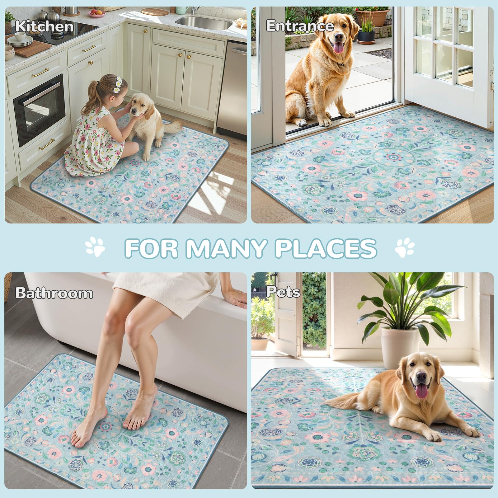 Lahome paquete de dos almohadillas para perros.