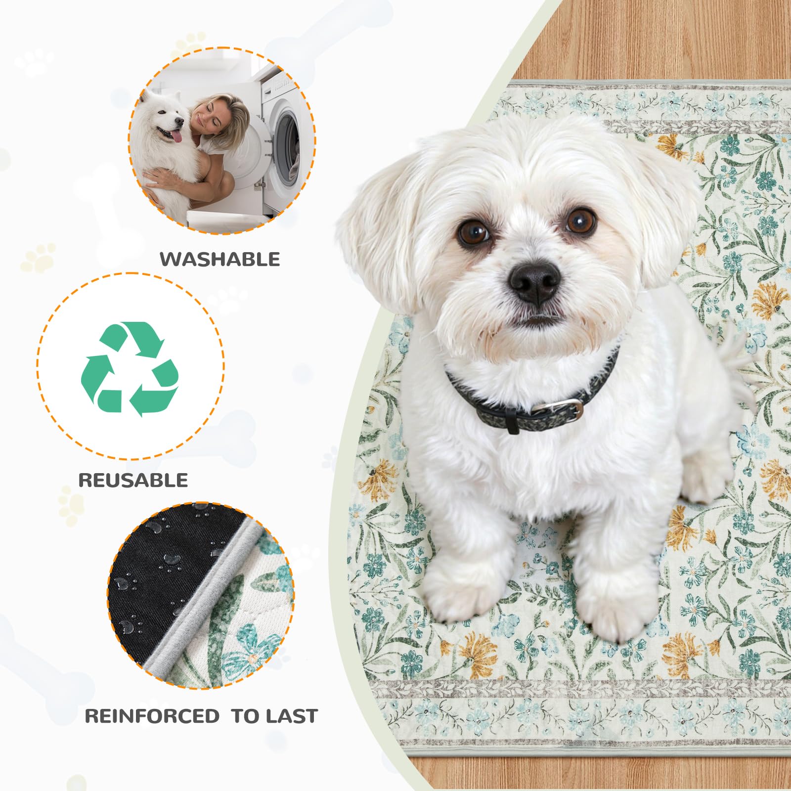 Lahome protección de suelo para perros, adecuada para jaulas y muebles.