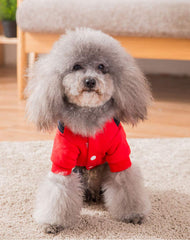 LaidaPets overoles de mezclilla para perro, vista lateral, estilo moderno para tu mascota.