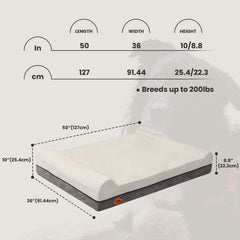 Laifug cama con doble almohada, soporte para cabeza y cuello.