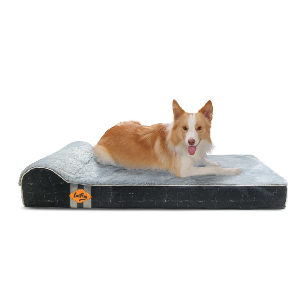 Laifug cama para perro de espuma viscoelástica grande para apoyo articular y confort