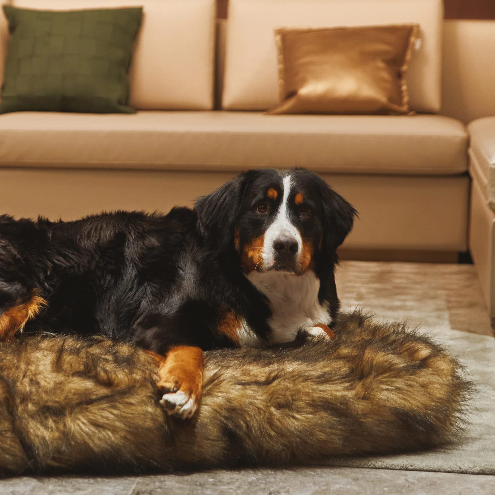 Laifug Cama de lujo para perros grandes, diseño elegante y cómodo.