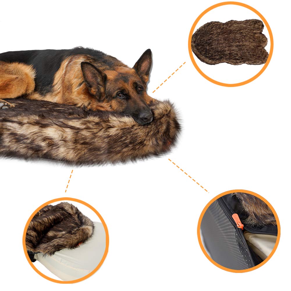 Laifug Cama perro grande con forro impermeable para protección frente a derrames.