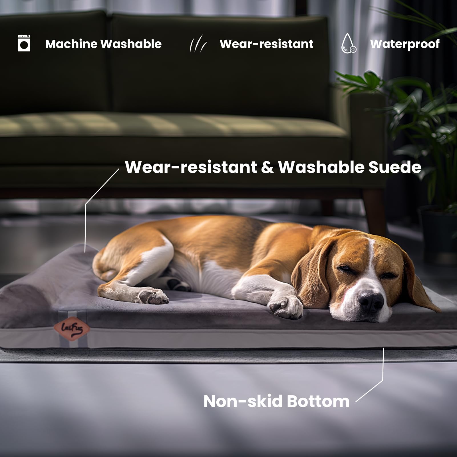 Laifug cama de diseño antideslizante mantiene la cama en su lugar.