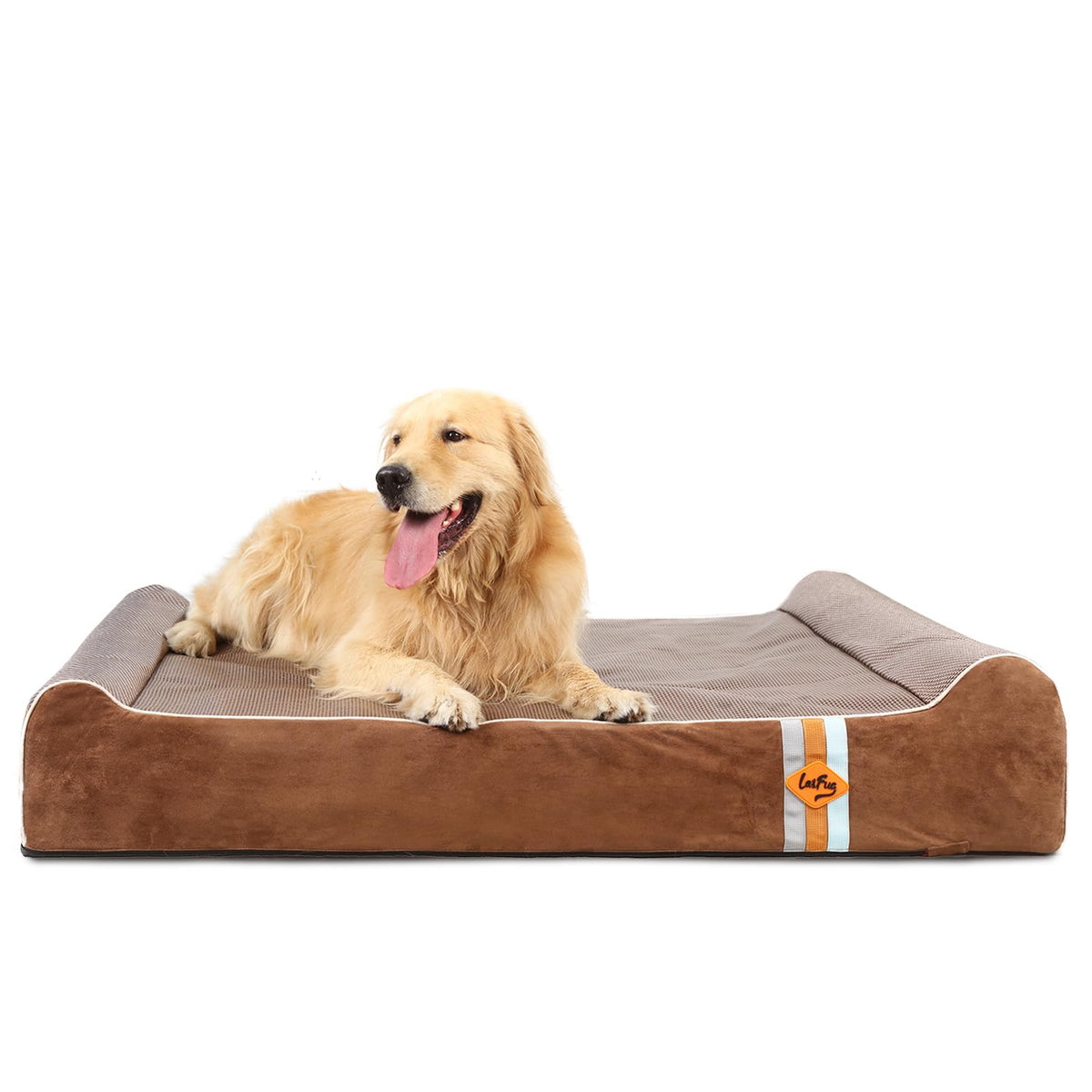 Laifug cama ortopédica para perros con doble almohada para mayor confort