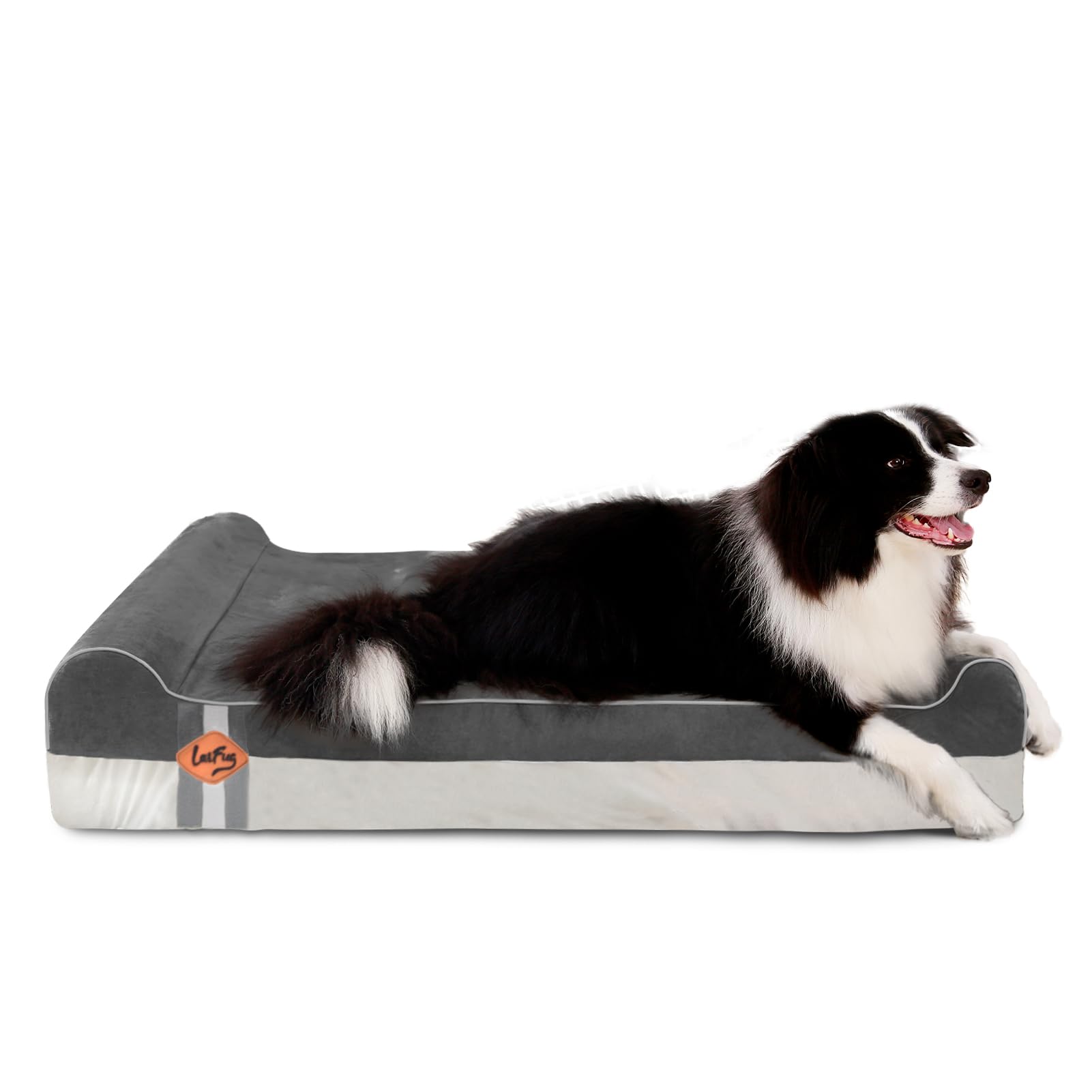 Laifug cama ortopédica para perros con espuma de memoria y funda lavable, ideal para sueño cómodo.