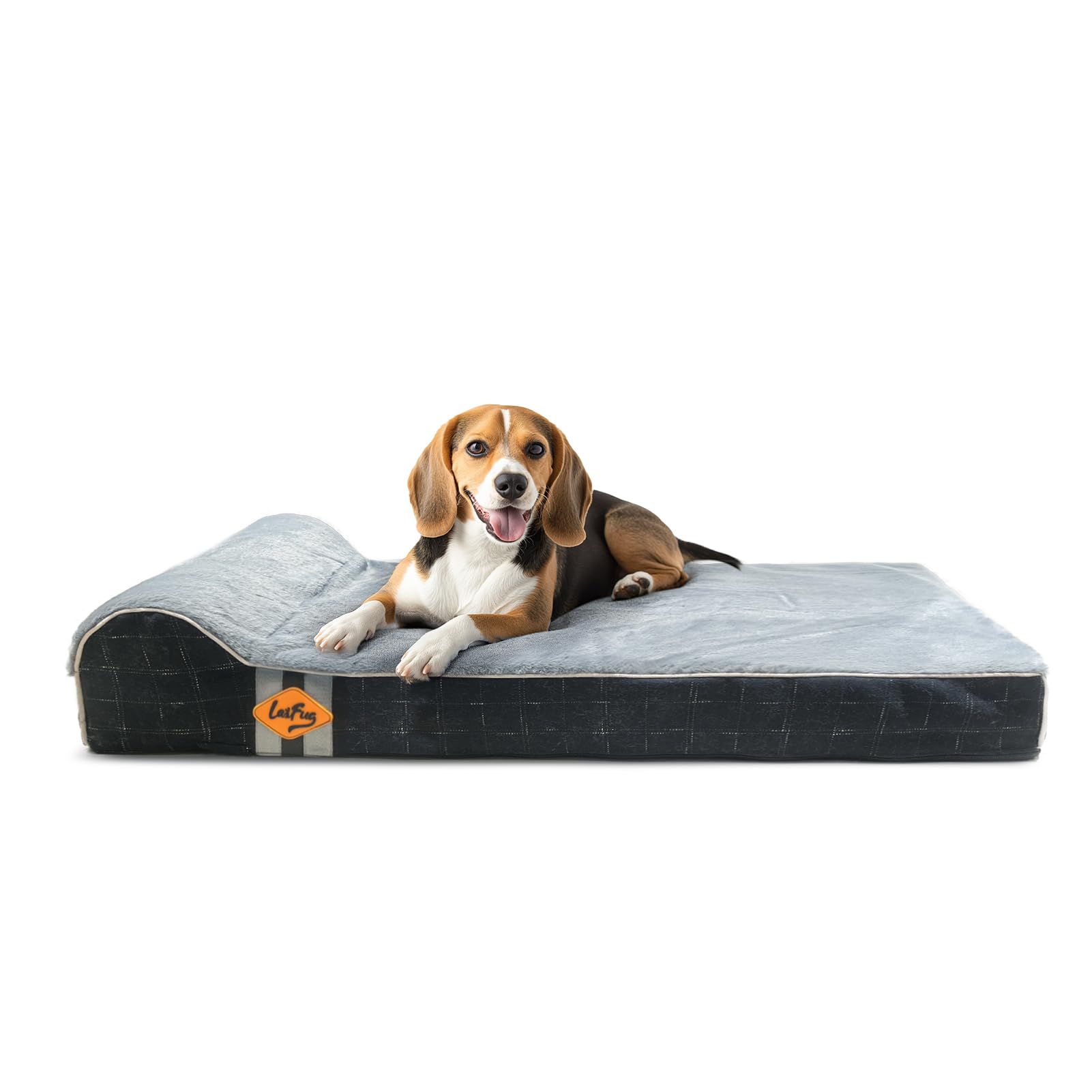 Laifug cama ortopédica con espuma de memoria y diseño grid para perros.