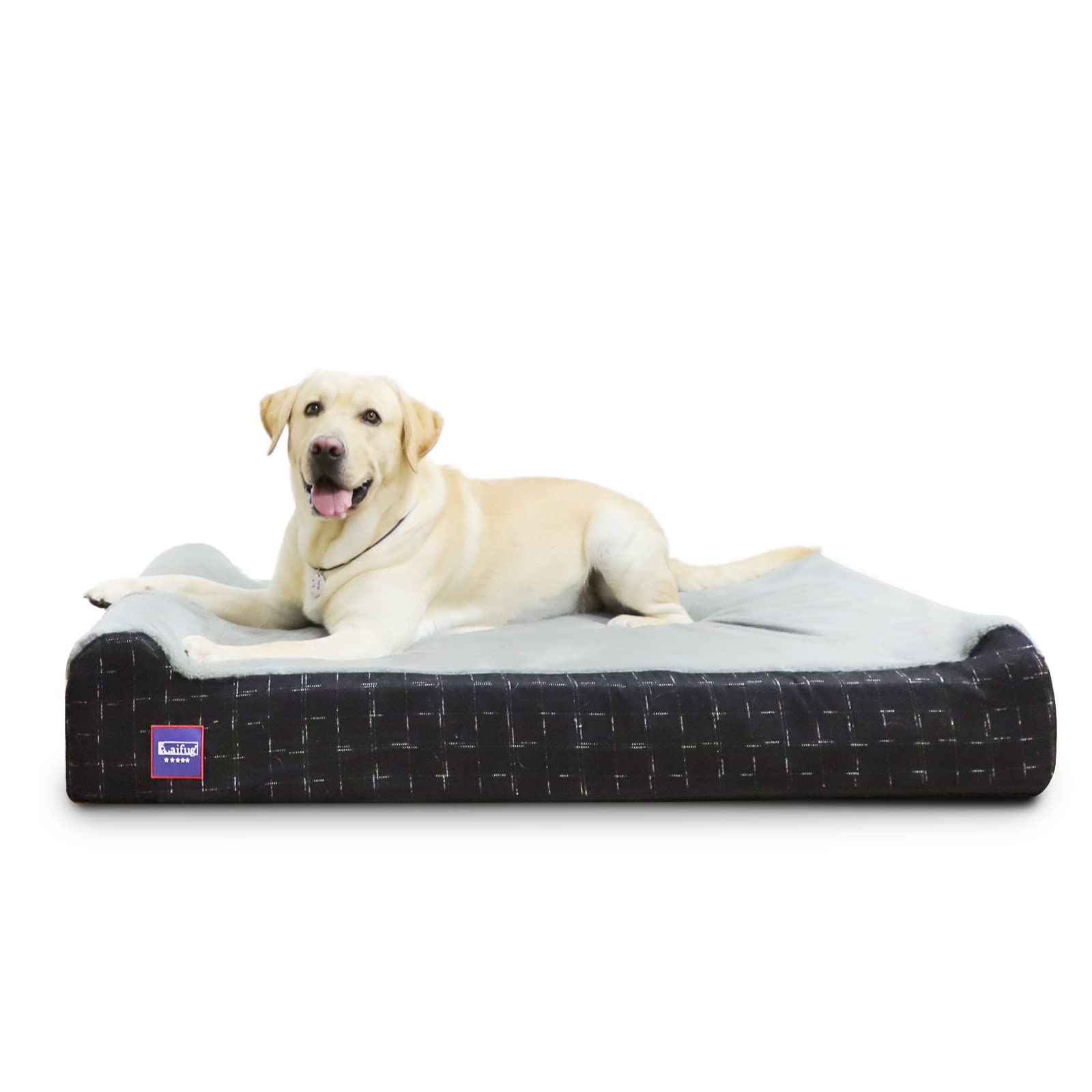 Cama para perros ortopédica Laifug extragrande ofrece soporte estable para dormir cómodo.