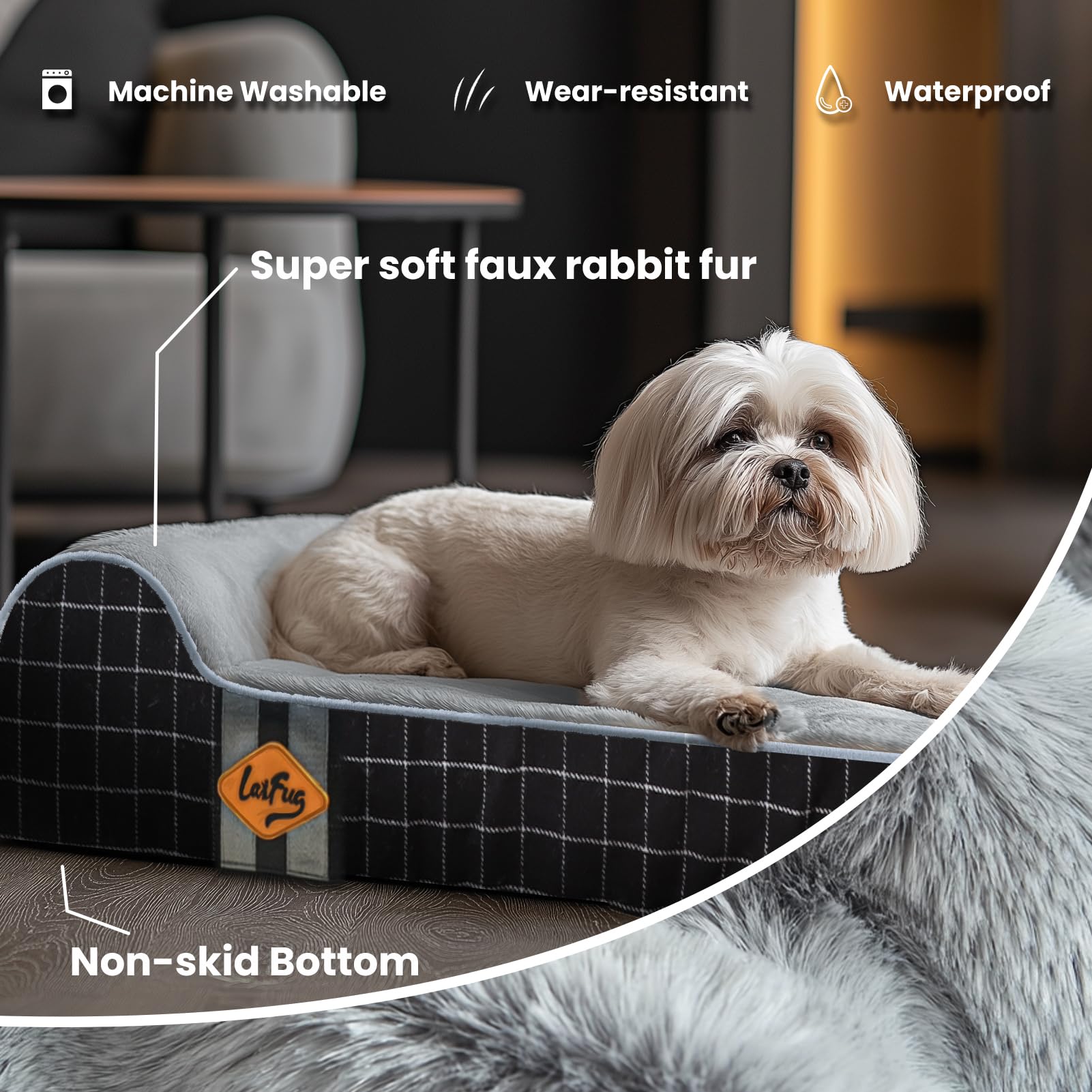 Dimensiones 34x22x5-5 pulgadas Laifug para perros grandes y medianos.