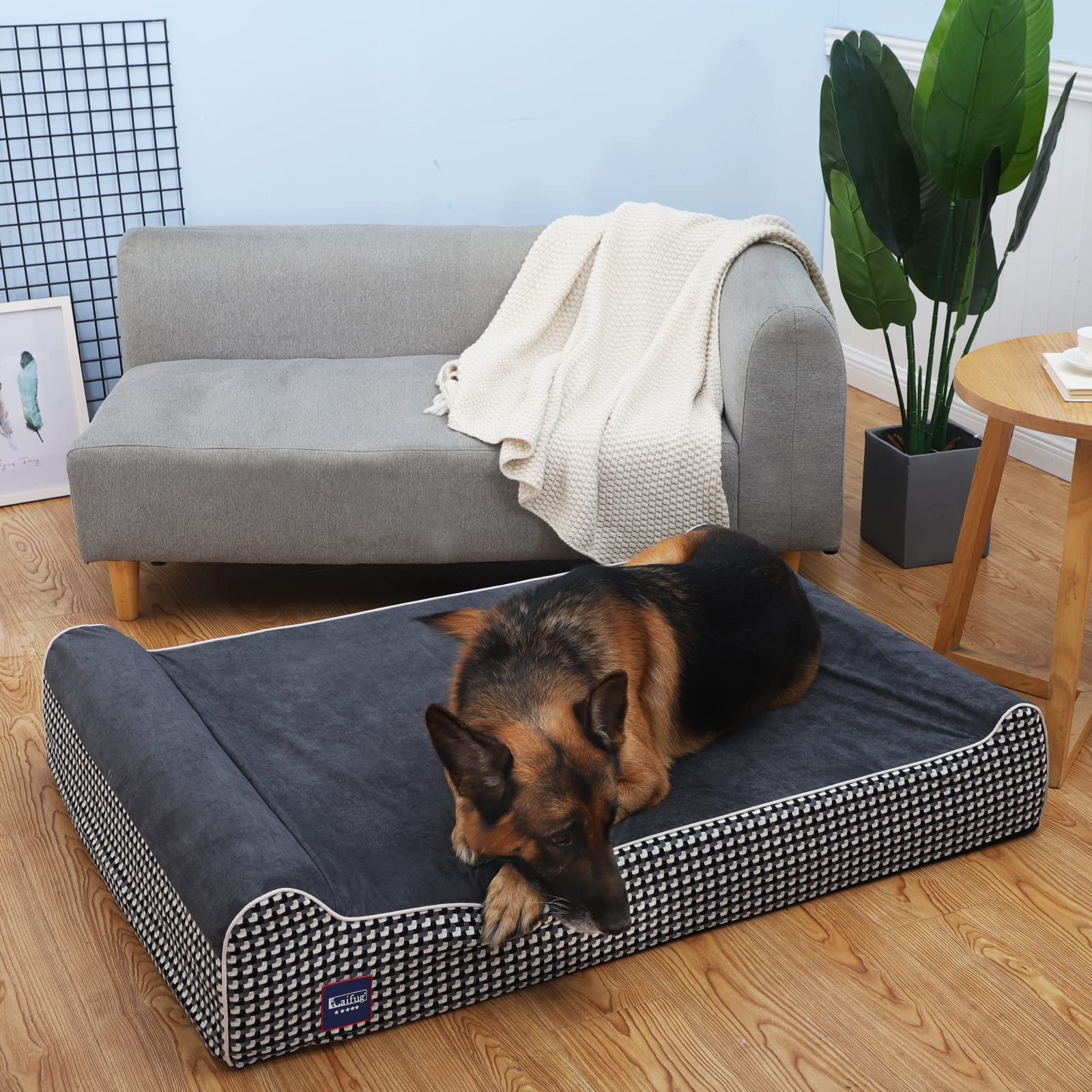 Laifug cama tamaño 50x36x10 pulgadas para perros grandes.