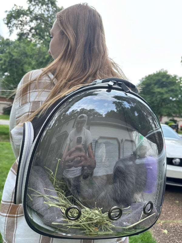 Mochila rosa LAIRIES para conejos y aves, agrega estilo al paseo.