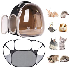 Mochila LAIRIES para mascotas con caparazón polarizado y protección ocular