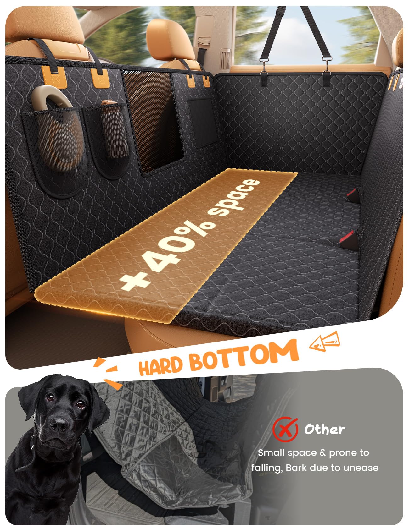 Lamicall base dura impermeable para perros, resistente a desgarros
