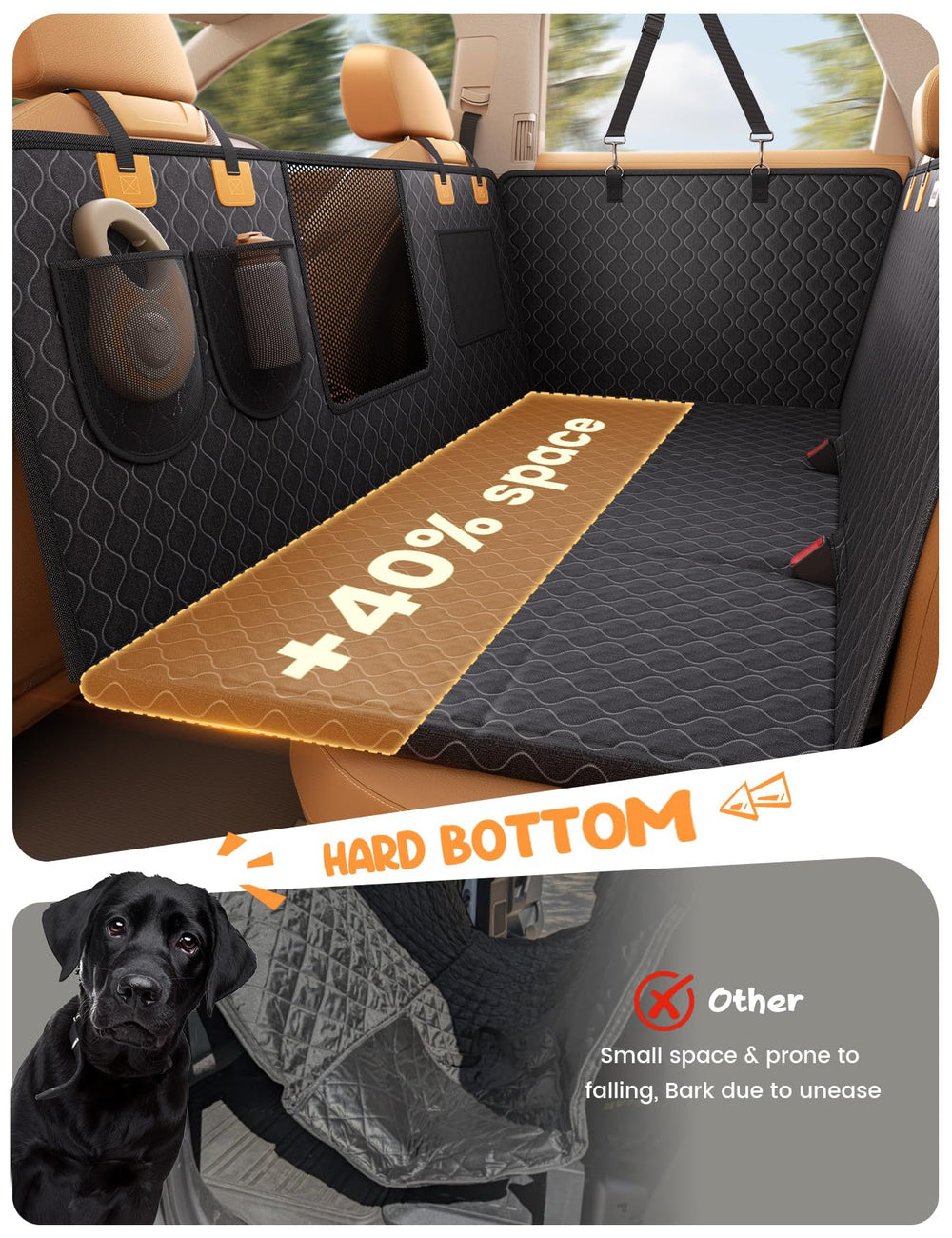 Lamicall base dura impermeable para perros, resistente a desgarros