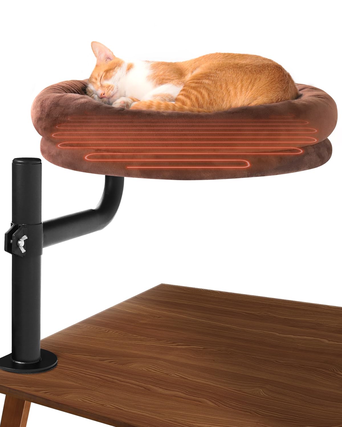 Lamlingo cama para gato en escritorio con rotación 360° para compañía