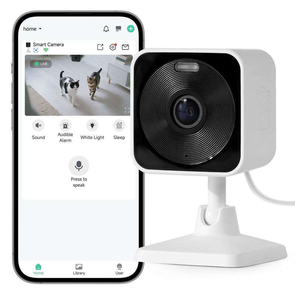Lamlingo cámara seguridad exterior e interior para vigilar mascotas y hogar