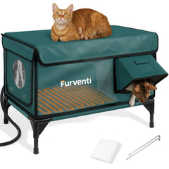 Lamlingo casa-gato caliente exterior: refugio cálido para uso al aire libre.