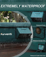 Lamlingo casa-gato-exterior-techo-impermeable: protege de la lluvia.