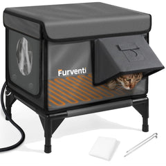 Lamlingo casa gatos caliente externa, refugio cálido para felinos al aire libre.