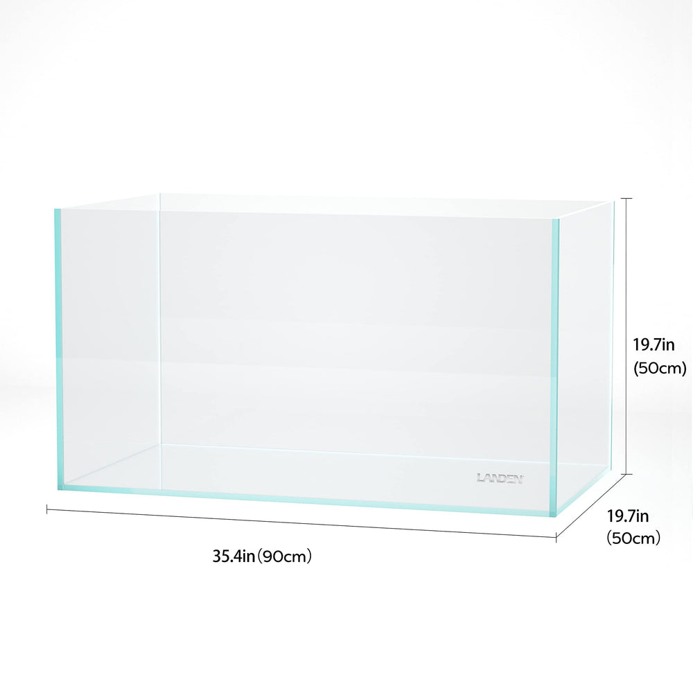 LANDEN 90P acuario con vidrio bajo hierro y alta transparencia para colores vivos.