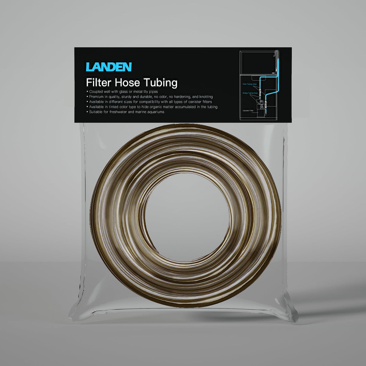 LANDEN manguera filtración 12-16 mm, ideal para conectar filtro y lily pipe con confianza.