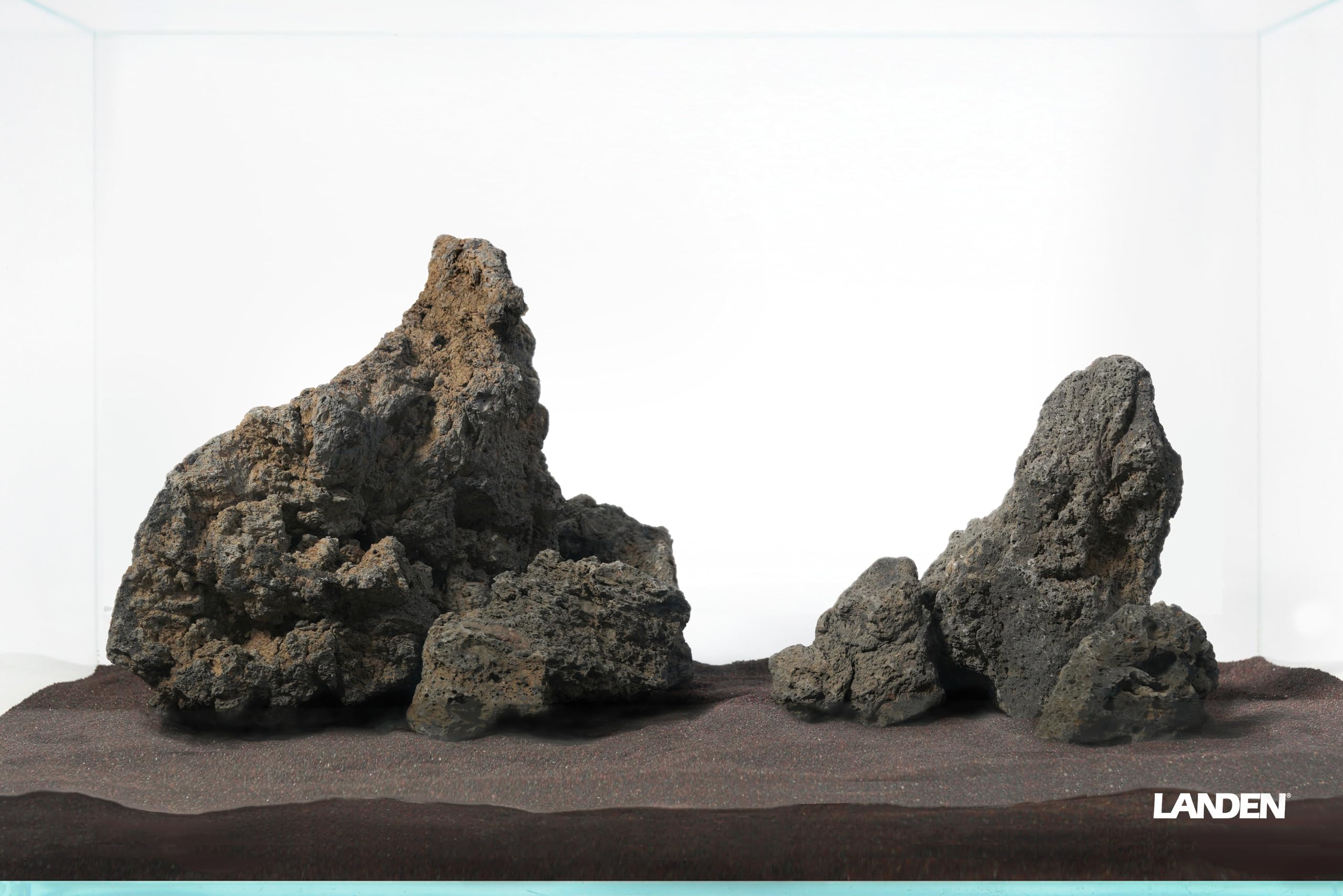 LANDEN Piedras de lava islandesas, porosidad alta para filtración biológica en acuarios.