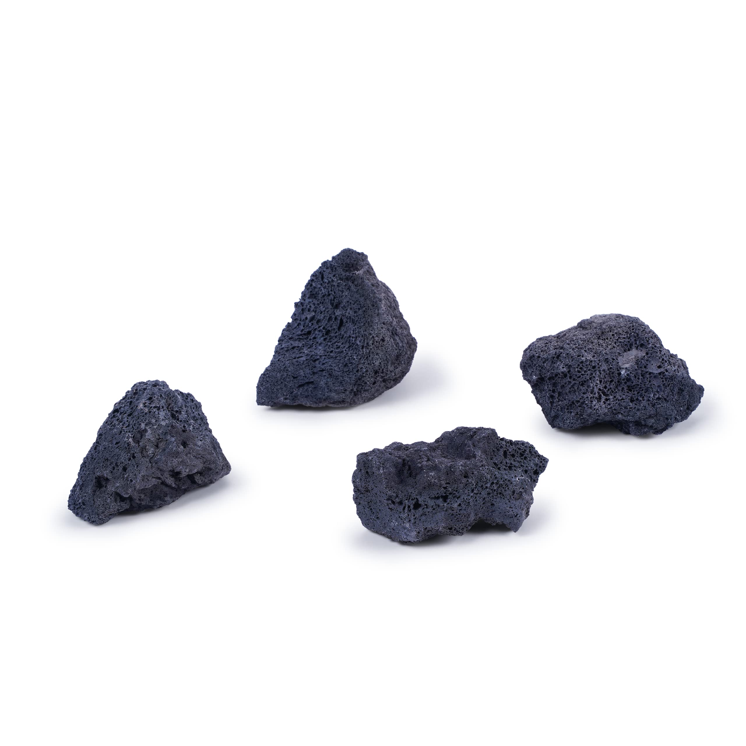 LANDEN piedras lava negras, versión ligera para montajes grandes sin sobrecargar el diseño.