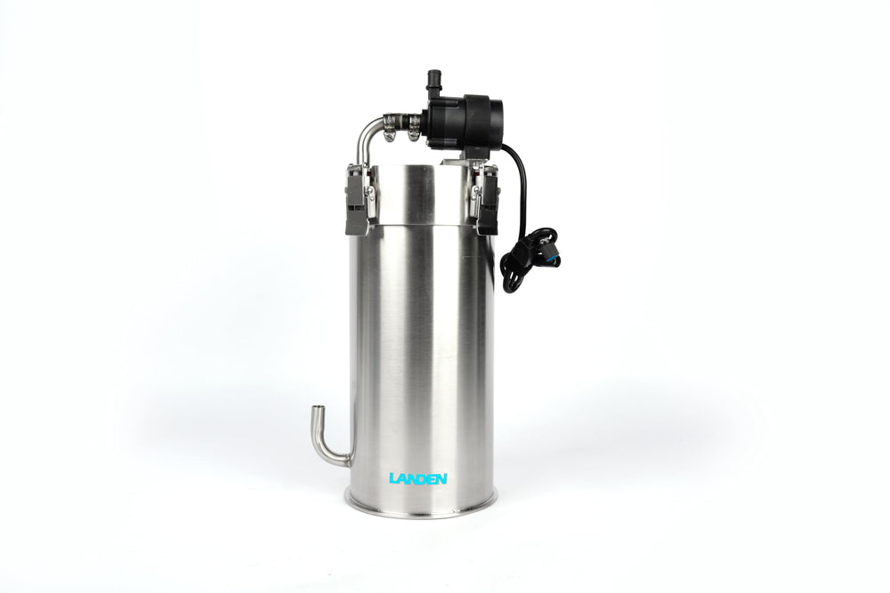 LANDEN Pura 300: filtro externo cilíndrico para acuarios de hasta 30 galones.