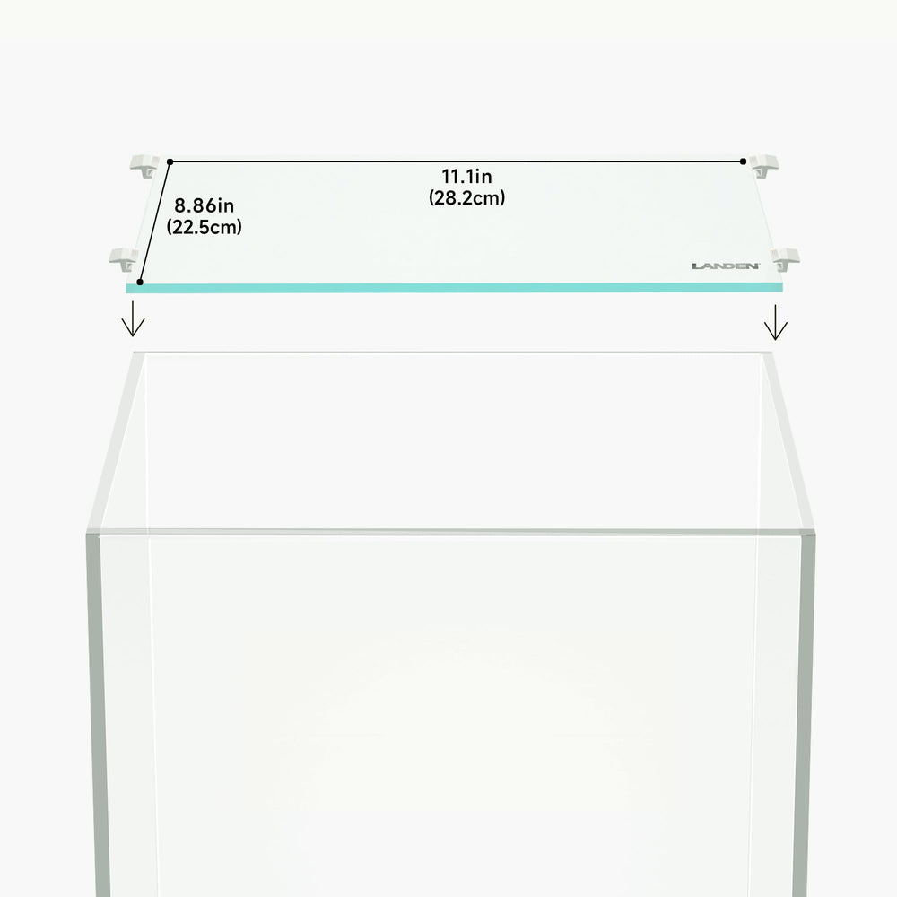 LANDEN tapa de acuario de vidrio 4mm, protege a los peces y evita saltos.