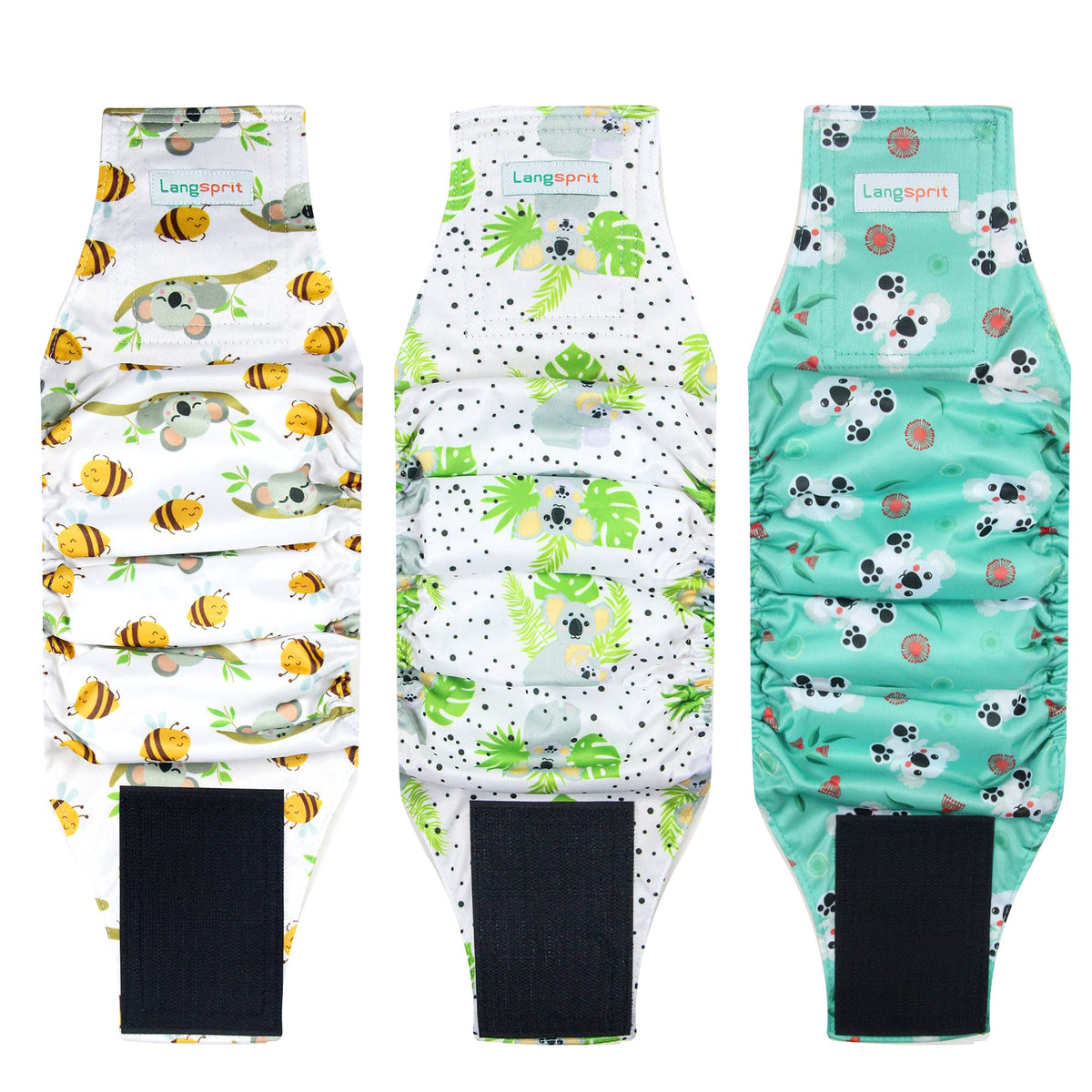 Bandas de barriga para perro macho de Langsprit, absorben líquidos para mayor higiene diaria.