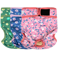 Langsprit pañales para perro femenino, vista frontal, cómodo ajuste diario para entrenar y dormir