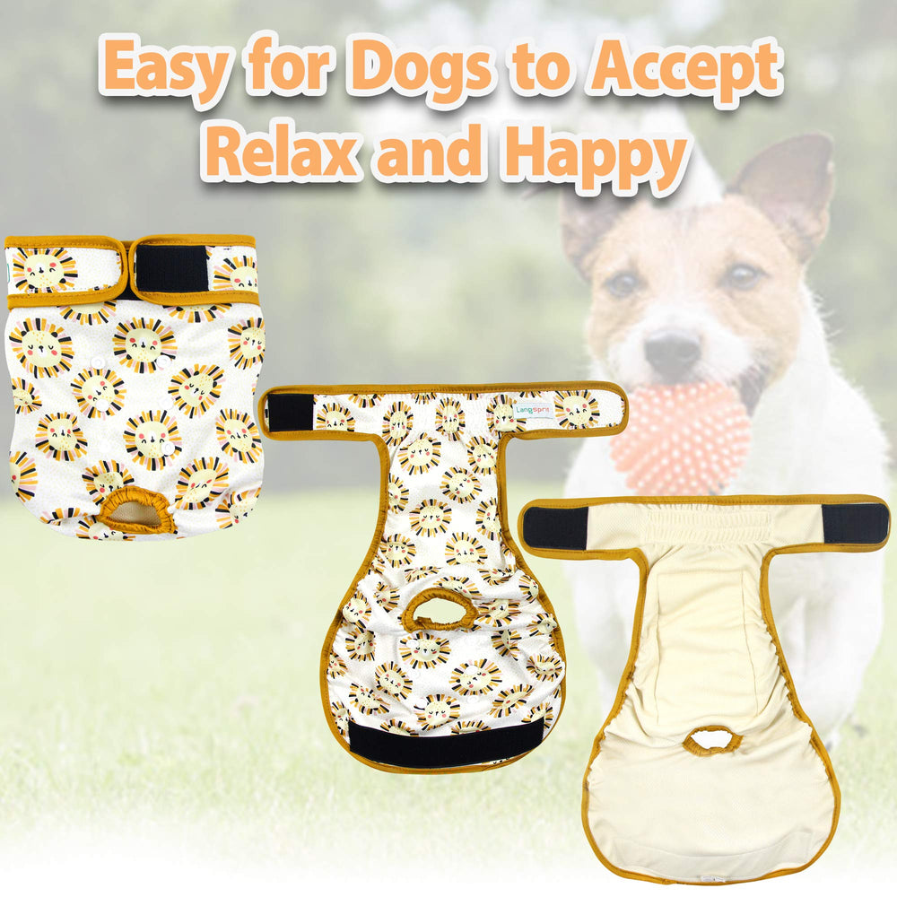 Langsprit pañales para perros, lavado fácil y durabilidad para uso frecuente.