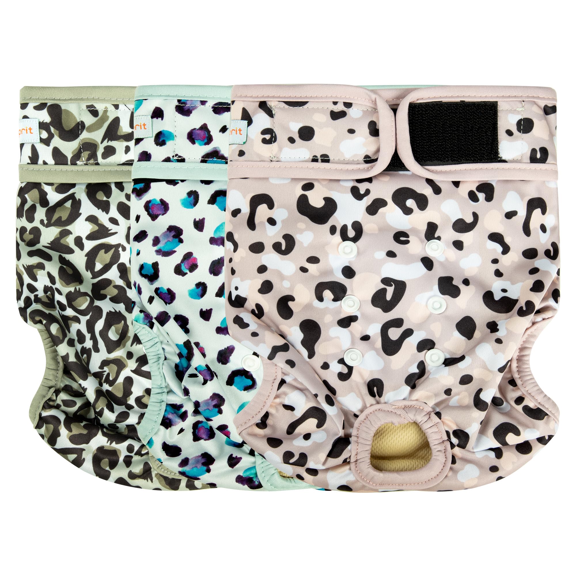 Langsprit pañales reutilizables para perras Leopardo: comodidad y absorción duradera