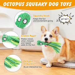 Este pulpo lanjue aporta juego interactivo y diversión al perro gracias a su sonido.