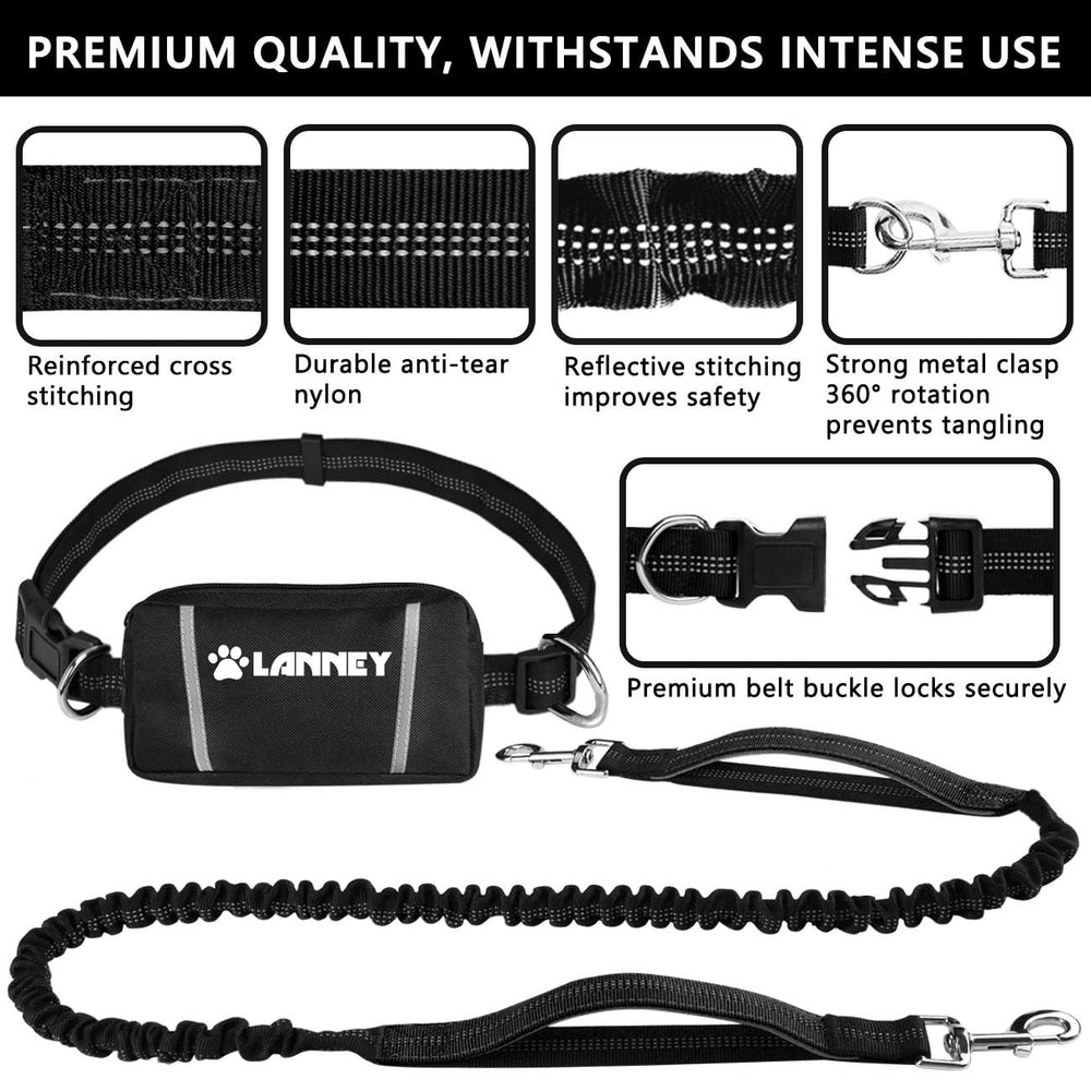 LANNEY bolso cinturón para perro con dos bolsillos para llaves y teléfono